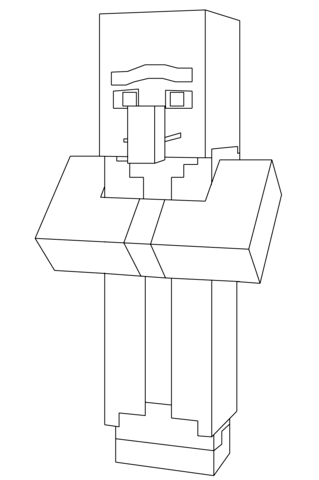 Coloring book sad villager minecraft Coloring book sad villager minecraft